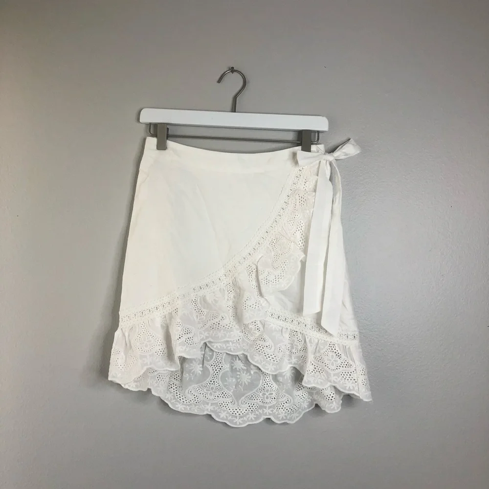 Somedays Lovin Ivory Eyelet Wrap Skirt - Picture 4 of 7